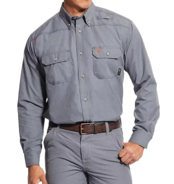 ARIAT - FR Featherlight Work Shirt, Gunmetal - Becker Safety and Supply