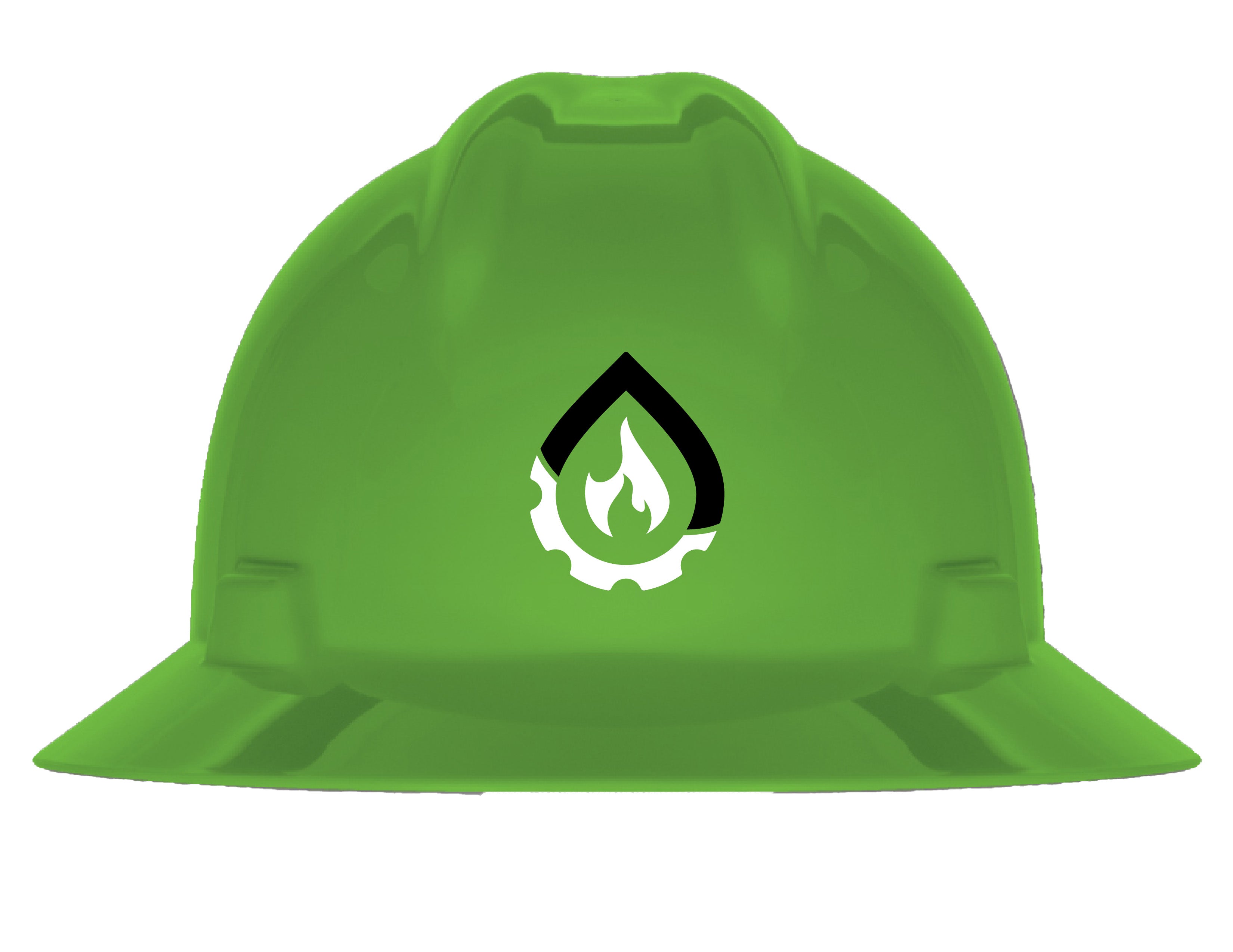 MSA - V-Gard Hard Hat - Bright Lime Green - Logo'd Shalestone