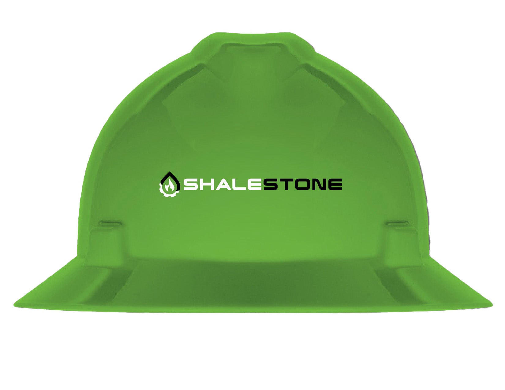 MSA - V-Gard Hard Hat - Bright Lime Green - Logo'd Shalestone